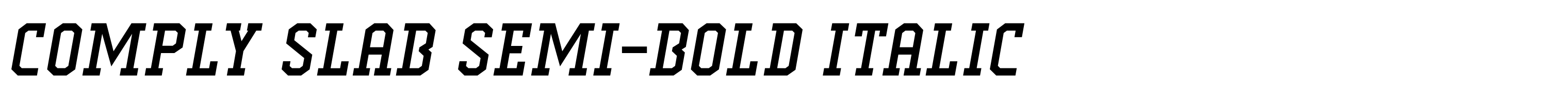 Comply Slab Semi-Bold Italic